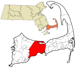 Barnstable County Massachusetts incorporated and unincorporated areas Barnstable highlighted